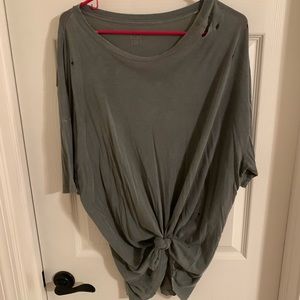 Aerie oversized distressed t shirt